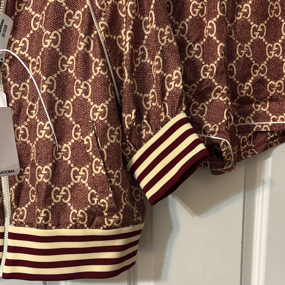 Gucci Burgundy and Cream Monogram Track Set - Picture 5 of 11